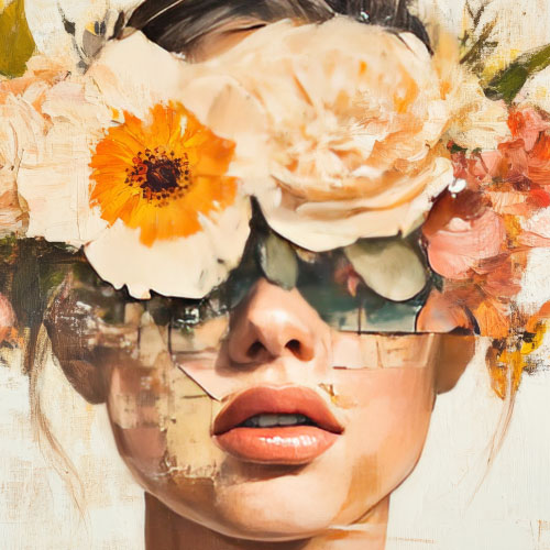 Lay back your the girl with the flowers in her hair who releases her inhibitions experiencing limitless spiritual erotic sensation.