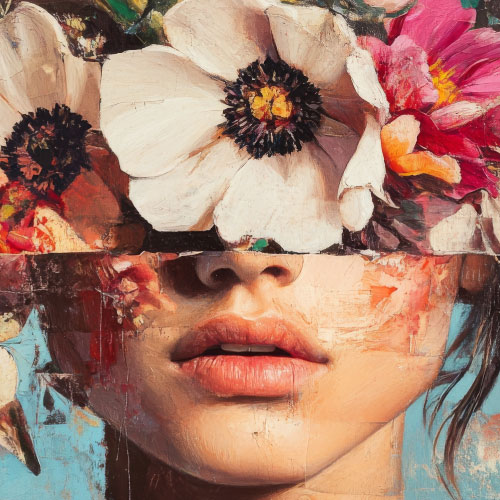 Lay back your the girl with the flowers in her hair who releases her inhibitions experiencing limitless spiritual erotic sensation.